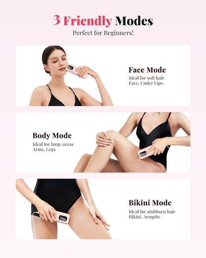 Electric IPL Permanent Laser Hair Removal, 999900 Flash Pulses Depilador, Bikini Trimmer, Laser Photoepilator for Women